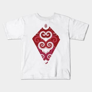 Diamond and curls red Kids T-Shirt